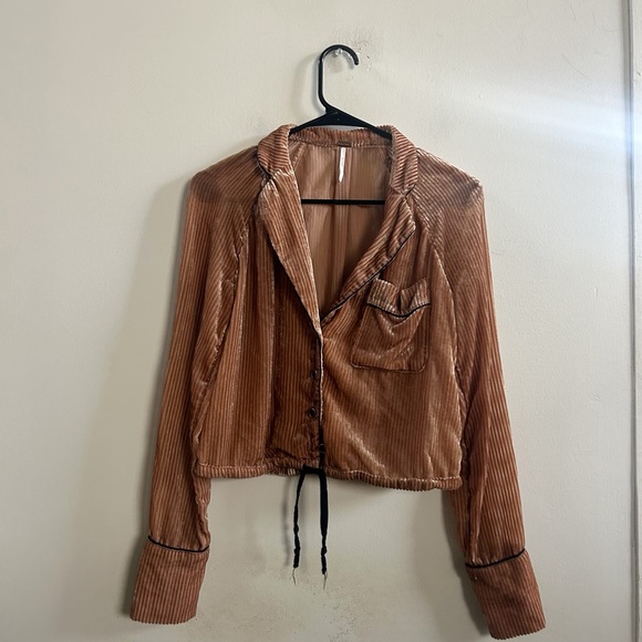 Free people velvet blouse XS - Picture 2 of 5